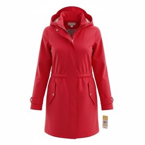 MICHAEL Michael Kors Red Hooded Trench Coat